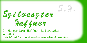 szilveszter haffner business card